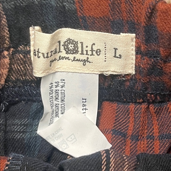 Plaid Patchwork Women's Pants - Picture 4 of 6